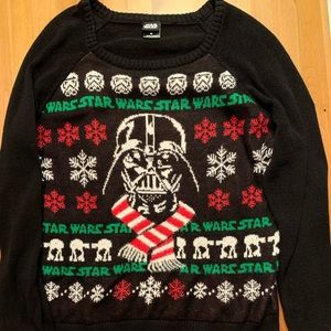 Ugly Christmas Star Wars Pullover Sweater, Size XL